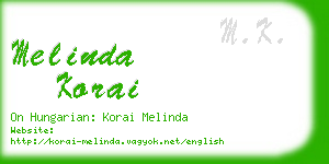 melinda korai business card